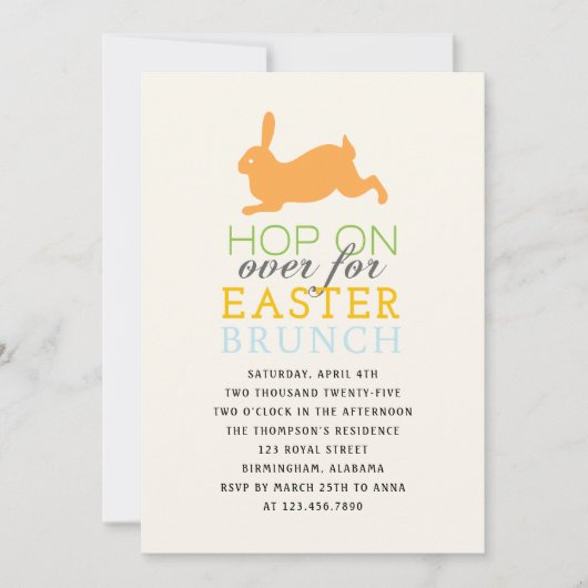 Ga verder met Pasen Brunch Kaart (Voorkant)