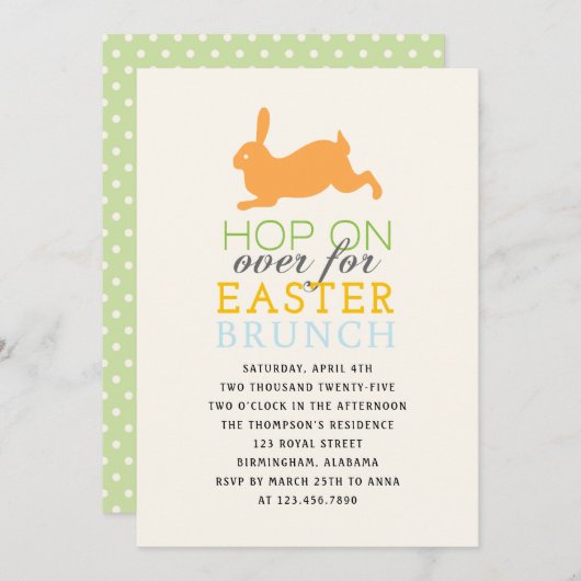 Ga verder met Pasen Brunch Kaart (Voorkant / Achterkant)