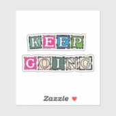 Ga verder met Retro Sticker (Vel)