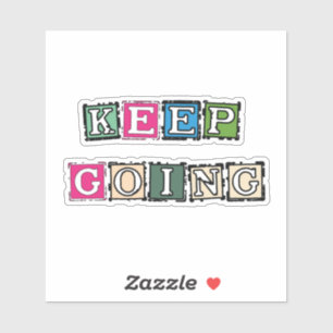 Ga verder met Retro Sticker