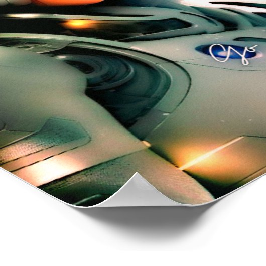 "Ga verder" Ontdek de Galaxy Sci-Fi Poster (Hoek)