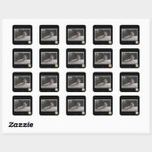 Ga verder zonder mij vierkante sticker (Vel)