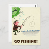 Ga vissen. briefkaart (Voorkant / Achterkant)