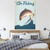 Ga vissen canvas afdruk (Insitu (Slaapkamer))