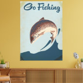 Ga vissen canvas afdruk (Insitu (Woonkamer))