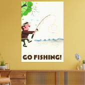 Ga vissen. canvas afdruk (Insitu (Woonkamer))