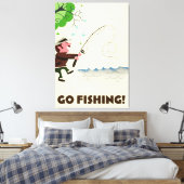 Ga vissen. canvas afdruk (Insitu (Slaapkamer))