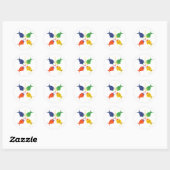 Ga vissen! ronde sticker (Vel)