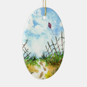 Ga vliegen een vlieger - waterverf keramisch ornament (Rechts)