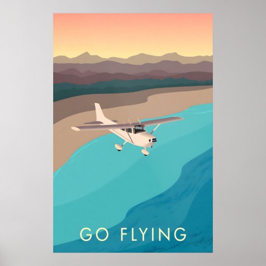 Ga Vliegen Reisposter Poster (Voorkant)