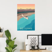 Ga Vliegen Reisposter Poster (Thuiskantoor)