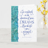 Ga vol vertrouwen in de richting van je dromen. kaart (Gele Bloem)