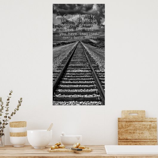 Ga vol vertrouwen in de richting van je dromen - poster (Keuken)