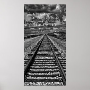 Ga vol vertrouwen in de richting van je dromen - poster