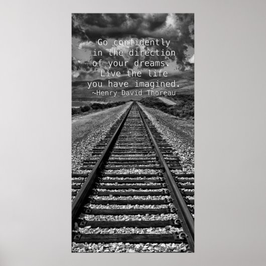 Ga vol vertrouwen in de richting van je dromen - poster (Voorkant)