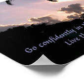 Ga vol vertrouwen in de richting van je dromen. poster (Hoek)