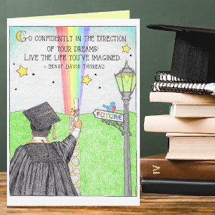 Ga vol vertrouwen Rainbow Afstuderen Kaart