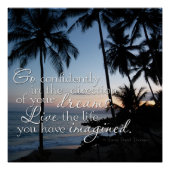 Ga vol vertrouwen... Thoreau Quote Poster (Voorkant)