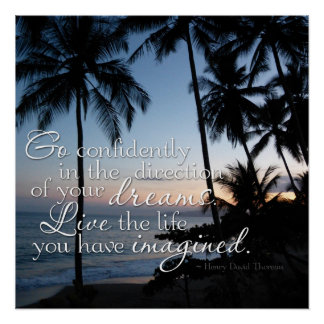 Ga vol vertrouwen... Thoreau Quote Poster