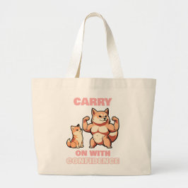 Ga vol vertrouwen verder grote tote bag