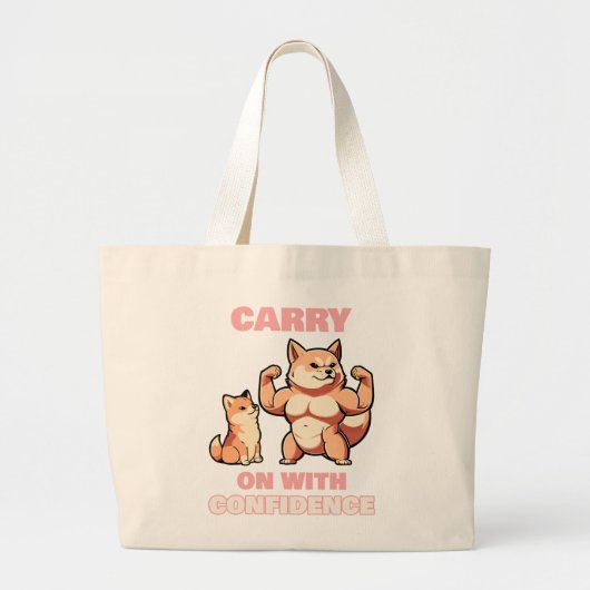 Ga vol vertrouwen verder grote tote bag (Voorkant)