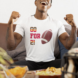 Ga voor 2 Football Team kleuren Red Pewter Sinaasa T-shirt