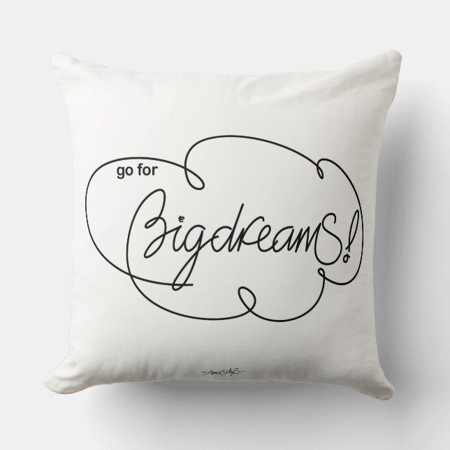 Ga voor BIG DREAMS - Vette wolken Kussen (Voorkant)
