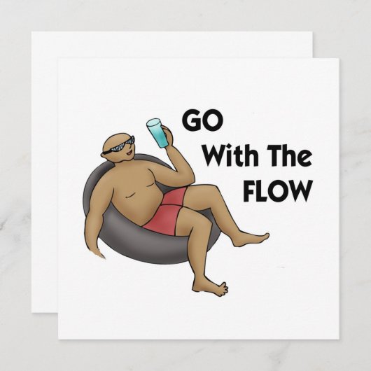 Ga voor de Flow Invitation Kaart (Voorkant / Achterkant)