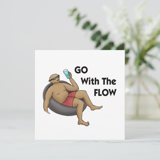 Ga voor de Flow Invitation Kaart (Staand voorkant)