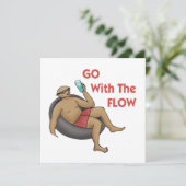 Ga voor de Flow Invitation Kaart (Staand voorkant)