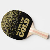 Ga voor de Gold Glitter Black Tafeltennisbatje (Zijkant)