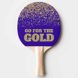 Ga voor de Gold Glitter Paarse Tafeltennisbatje