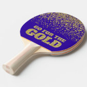 Ga voor de Gold Glitter Paarse Tafeltennisbatje (Voorkant Gekanteld)