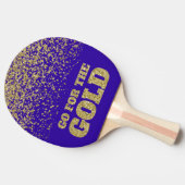 Ga voor de Gold Glitter Paarse Tafeltennisbatje (Zijkant)