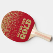 Ga voor de Gold Glitter Red Tafeltennisbatje (Zijkant)