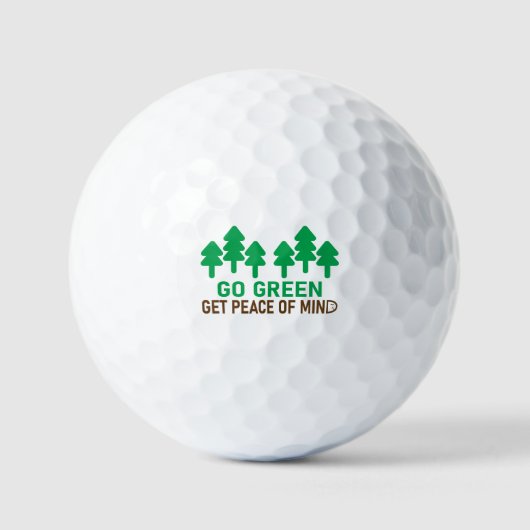 Ga voor een groene omgeving golfballen (Voorkant)