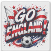 Ga voor Engeland 2026 Voetbalfan Sticker (Voorkant)