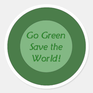 Ga voor Green Save World Ronde Sticker