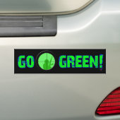 Ga voor groen! bumpersticker (Op auto)