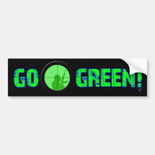 Ga voor groen! bumpersticker (Voorkant)
