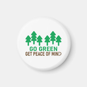 Ga voor groen motivatie ontwerp om de natuur te be magneet