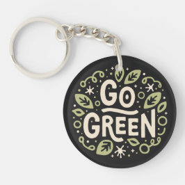 Ga voor groene eco vriendelijke esthetiek sleutelhanger