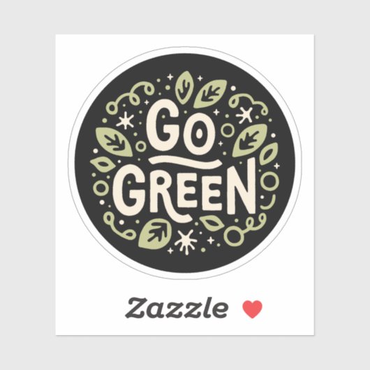 Ga voor groene eco vriendelijke esthetiek sticker (Vel)