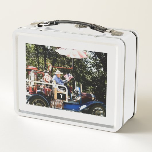 Ga voor groene metalen lunchbox (Achterkant)