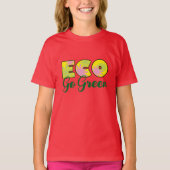 Ga voor groene retro-ecodesign t-shirt (Voorkant)