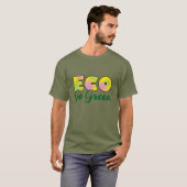 Ga voor groene retro-ecodesign t-shirt (Voorkant volledig)