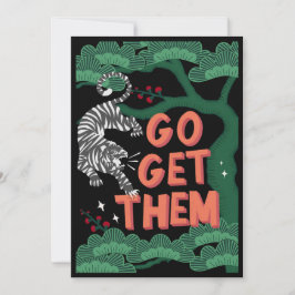 Ga voor hen Japan Tiger Positivity bemoediging Kaart