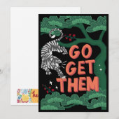 Ga voor hen Japan Tiger Positivity bemoediging Kaart (Voorkant / Achterkant)