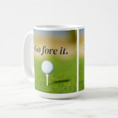 Ga voor het golfspel Quote Coffee Mok (Voorkant links)