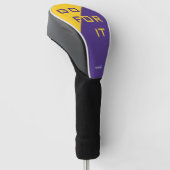 Ga voor het Paarse en gouden moderne Klassieke Golfheadcover (Schuin)